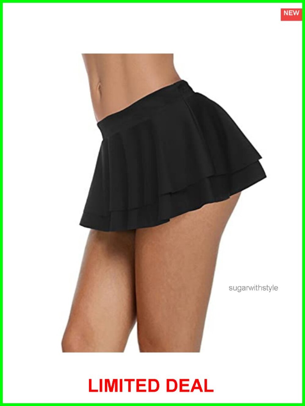 Women's Pleated Mini Skirt Ruffle Lingerie Skirt